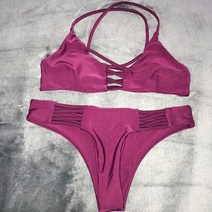 Burgundy Swimsuit